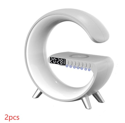 Smart G-Shaped LED Lamp - Wireless Charger & Bluetooth Speaker New Intelligent G Shaped LED Lamp Blueto | Ectron Online