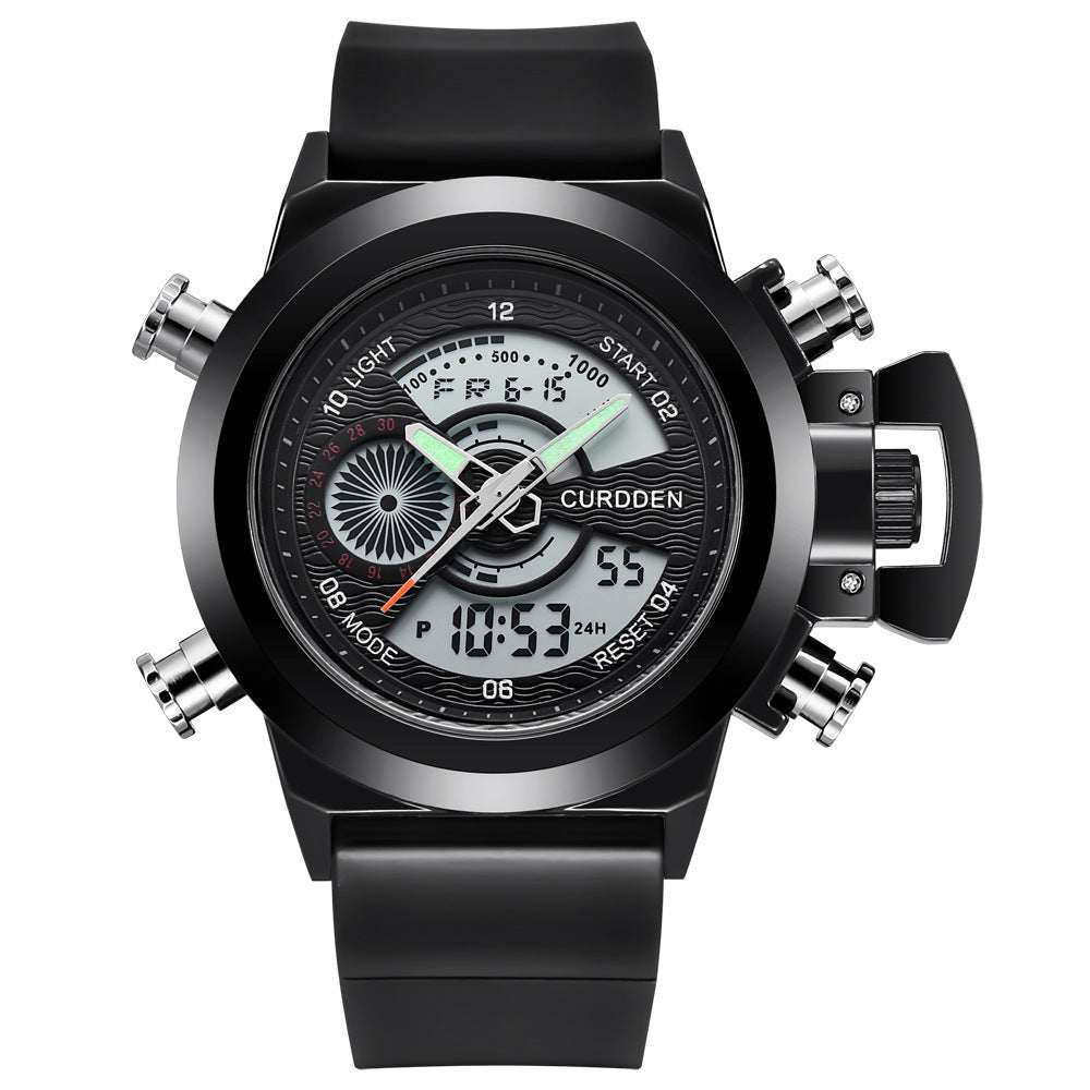Men's Double Display Sports Watch Fashion Belt Multi-functional Double Dis | Ectron Online