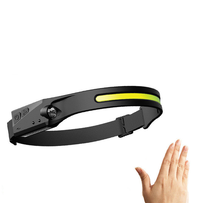 COB LED Induction Riding Headlamp Flashlight, USB Rechargeable COB LED Induction Riding Headlamp | Ectron Online