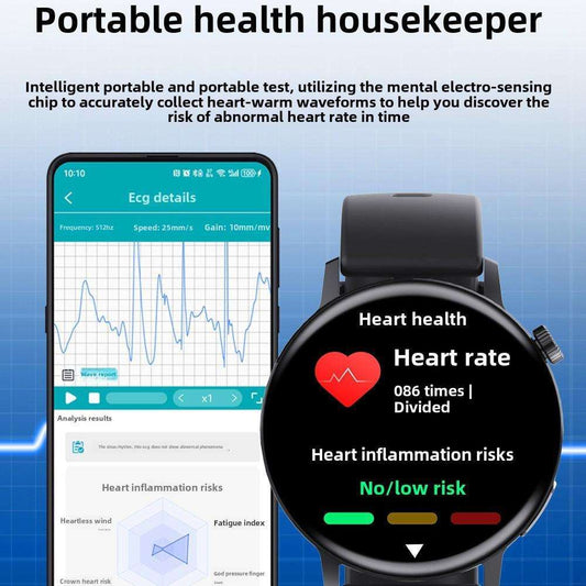 Smart Watch Health Manager | Non-Invasive Blood Glucose & ECG Monitor Smart Watch Non-Invasive Blood Glucose B | Ectron Online