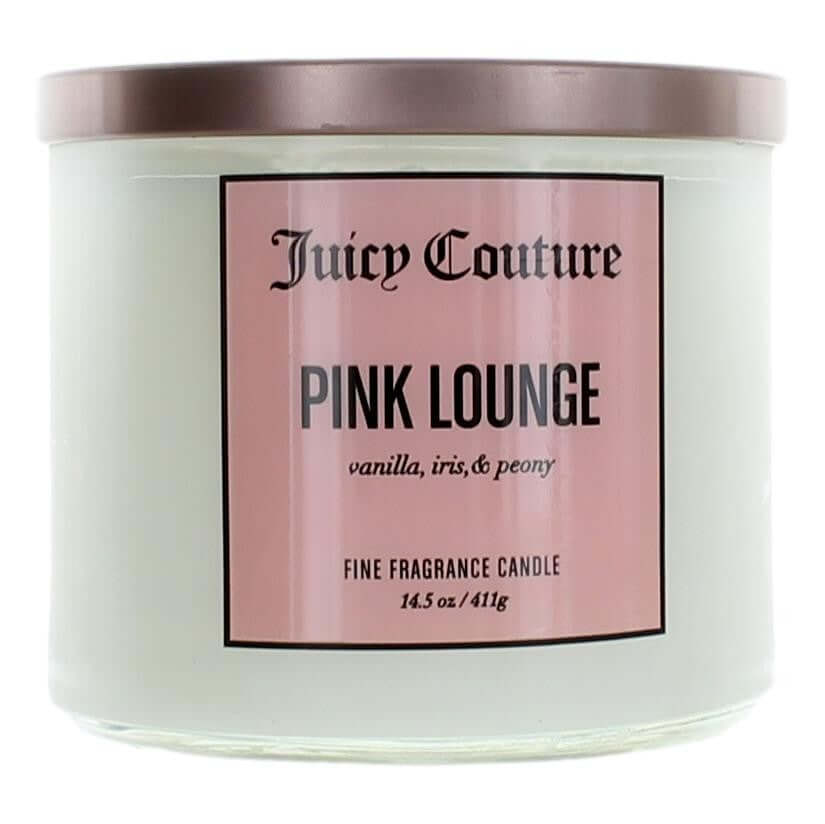 Juicy Couture Pink Lounge 3-wick candle jar with pink label