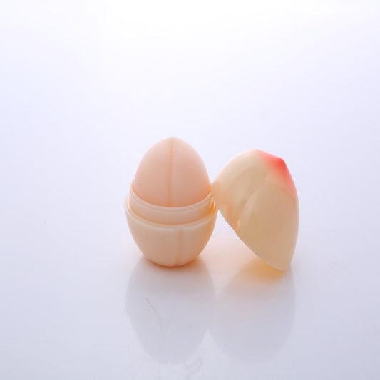 Two beige egg-shaped containers on a white background