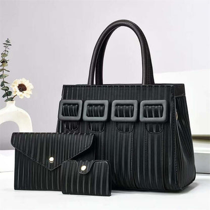 3-Piece Large Capacity Tote Set - Women's Handbag & Purse Trio Three-Piece Sets Large Capacity Tote Wom | Ectron Online
