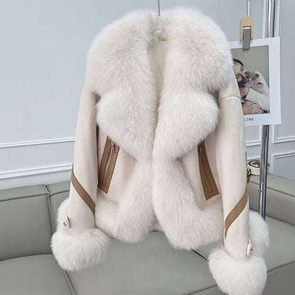 Women's Short Fashion Fur Coat | Thick Warm Autumn Winter Jacket Women's Short Autumn And Winter Cotton T | Ectron Online