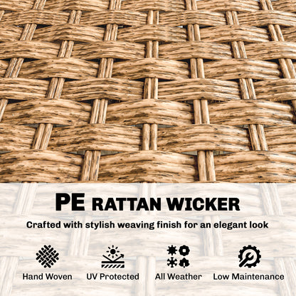 Rattan wicker weave panel with tan woven texture