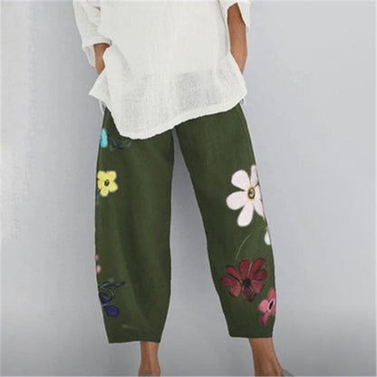 Loose Street Fashion Printed Cropped Trousers