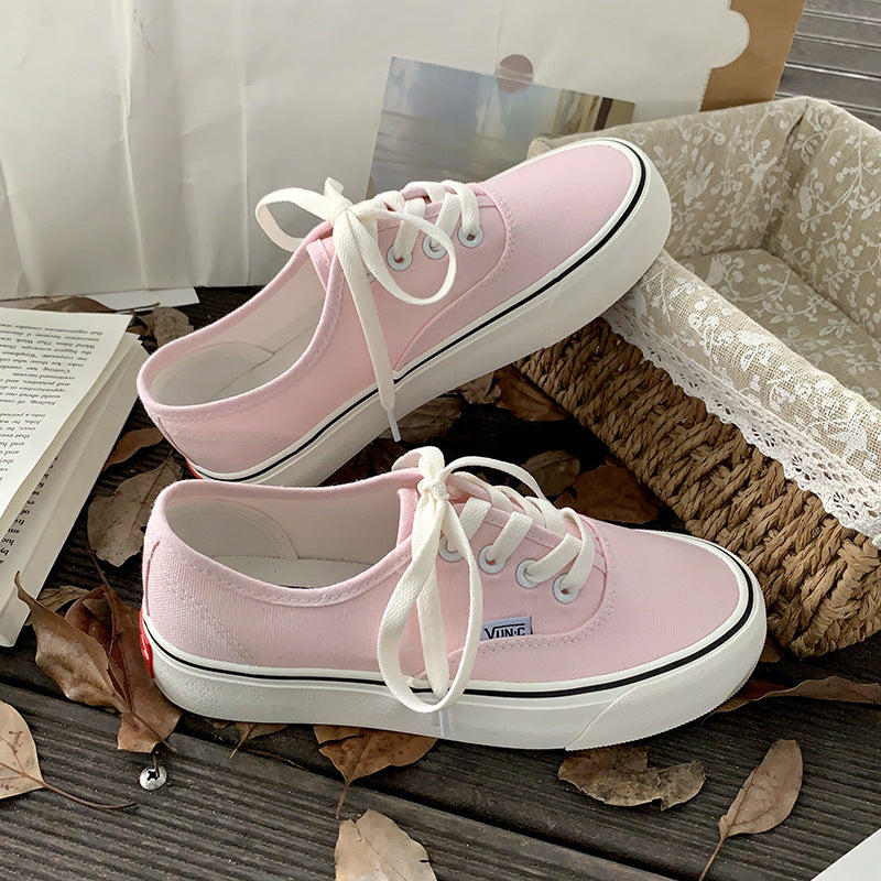 Student All-Match White Canvas Shoes - Trendy & Comfy Fashion All-match Student White Shoes Tr | Ectron Online