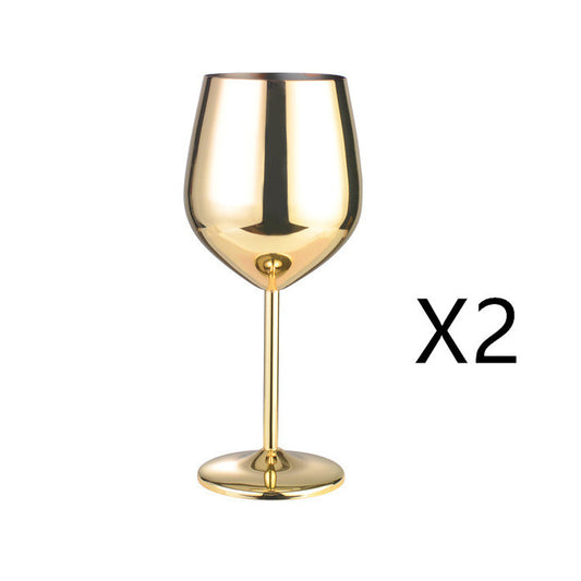 Premium Stainless Steel Wine Glass - Shatterproof & Insulated Stemware