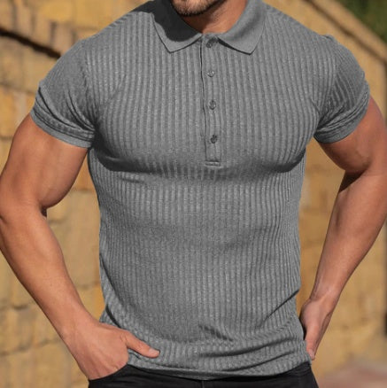 Men’s Slim Fit Polo – Mercerised Cotton Short Sleeve T-Shirt T-shirt Slim Short-sleeved Mercerized Co | Ectron Online