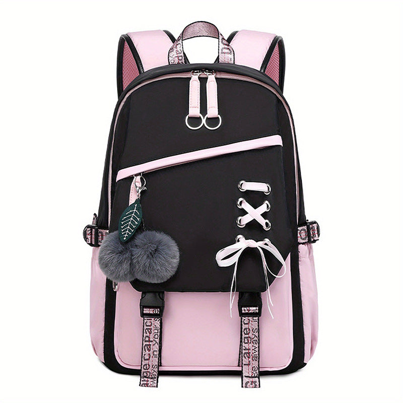 Cute Bow Backpack for Women & Girls | Sweet Fashion Student Bag New Bow Women's Backpack Girl Cute Sweet | Ectron Online