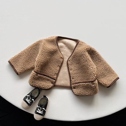 Children's Fur Coat Boys And Girls Plush Jacket