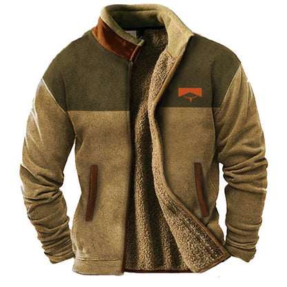 New Men's Fleece-Lined Cotton Jacket