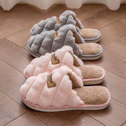 Plush Cotton Slippers – Thick Bottom, Non-Slip & Warm Comfort New Simple Thick Bottom Interior Home No | Ectron Online
