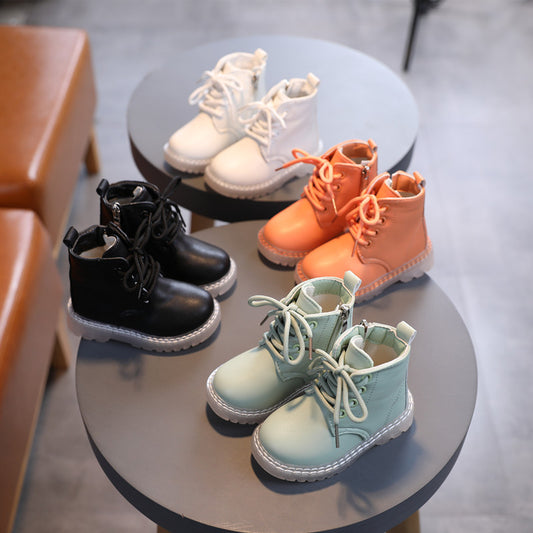 Children's British Style Martin Boots With Soft Sole And Non-slip