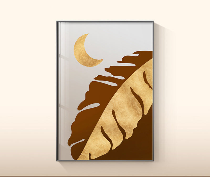 Green Wall Decor | Leaf-Themed Canvas Art Plant Leaf Wall Art Canvas Painting | Ectron Online