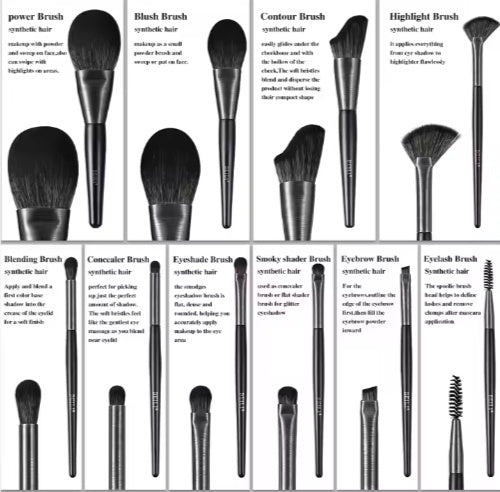 BEILI 10pcs Professional Makeup Brush Set