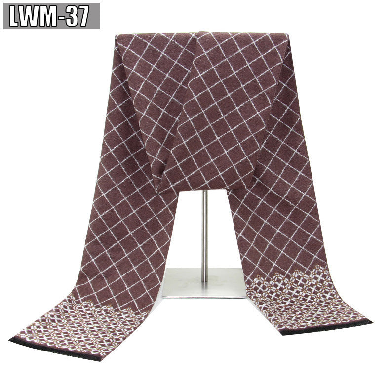 Men's Cashmere Business Plaid Scarf Men's Scarf European And American Cashme | Ectron Online