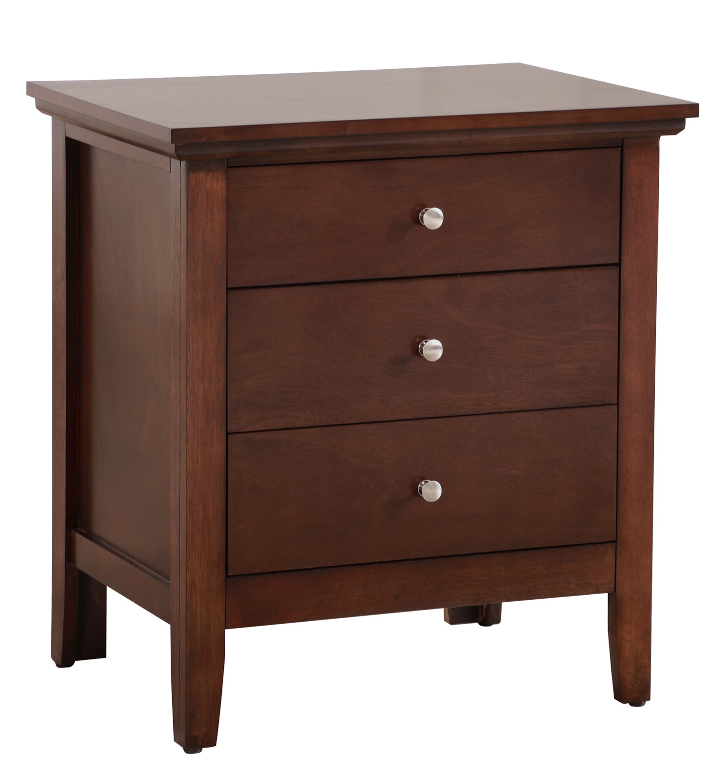 Hammond 3-Drawer Nightstand - Cappuccino Bedside Storage