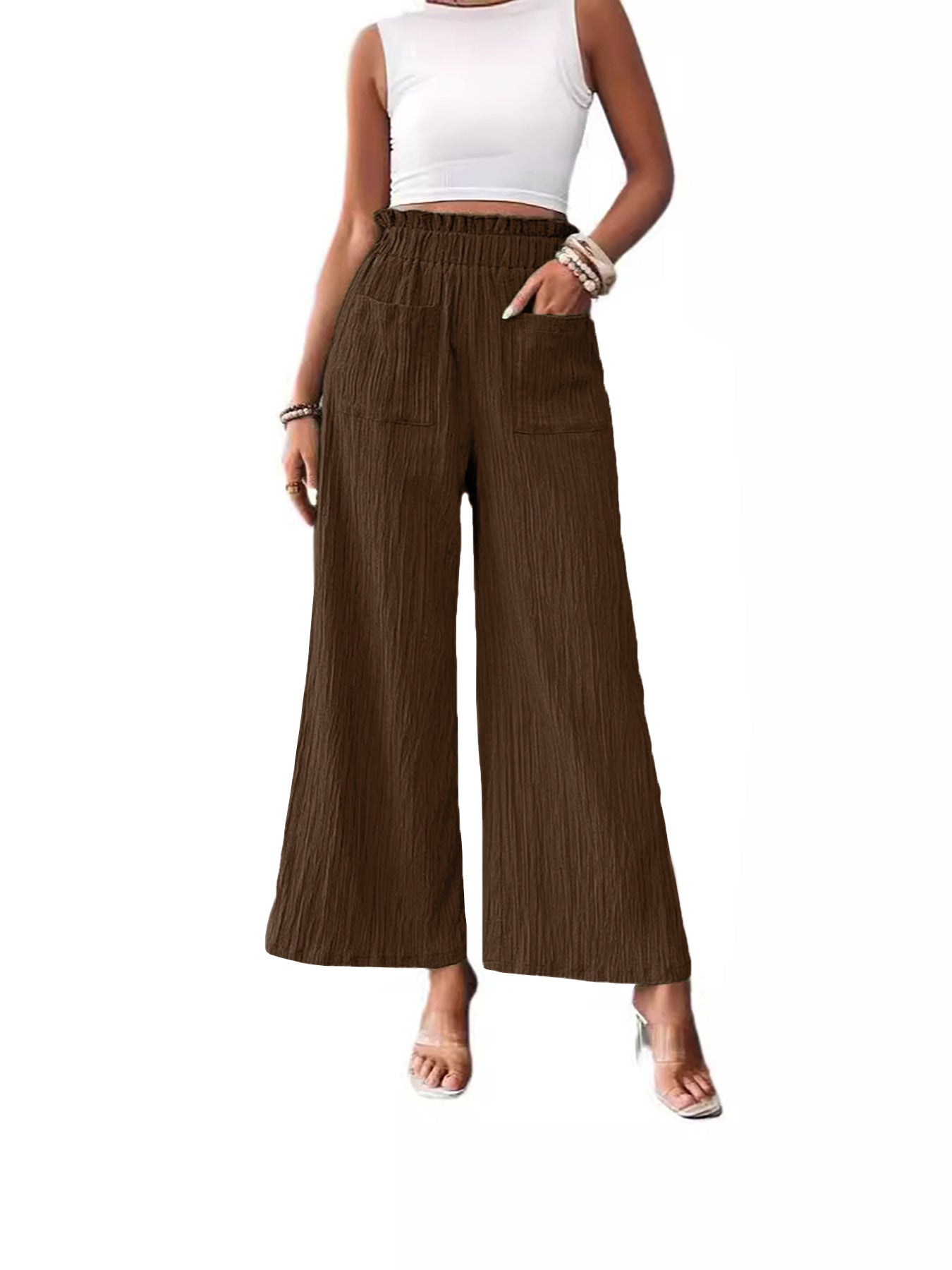Casual Loose-fitting Wide-leg Slim-fit Trousers Casual Loose-fitting Wide-leg Slim-fit T | Ectron Online