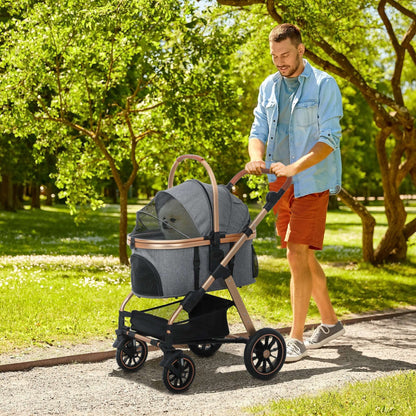 3-in-1 Dog Stroller with Detachable Cabin 3 In 1 Dog Stroller With Detachable Cabi | Ectron Online