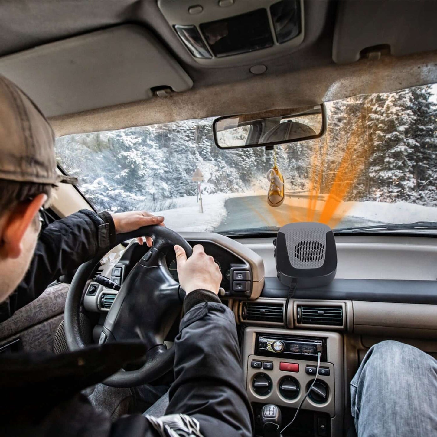 2-in-1 Portable Car Heater & Cooling Fan 12V 150W Portable Car Auto Heater Heatin | Ectron Online