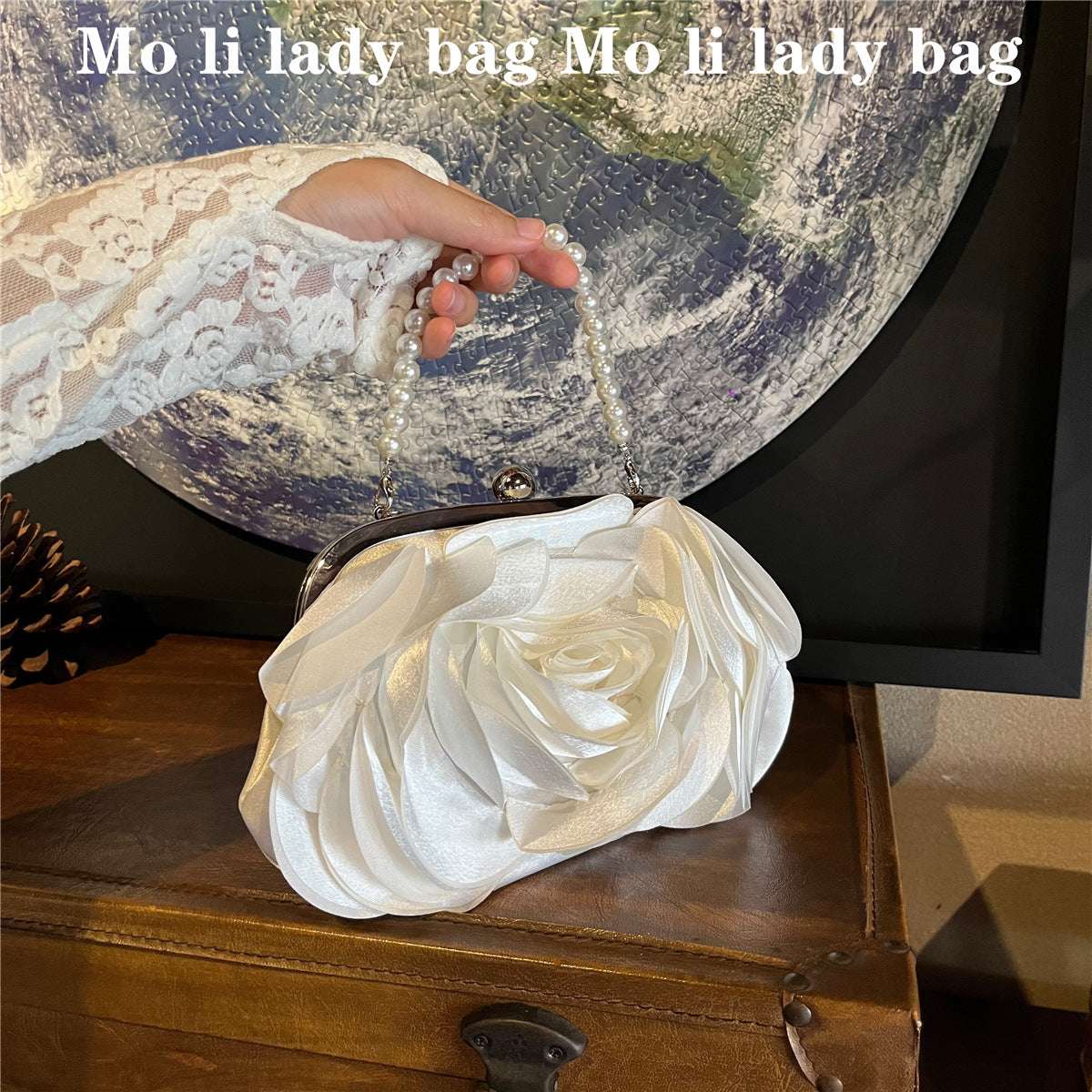 New Chinese Retro Dinner Bag Flower Clutch Women's Bag