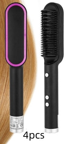 2-in-1 Hair Straightener Hot Comb with Negative Ion Curling Tong New 2 In 1 Hair Straightener Hot Comb Ne | Ectron Online