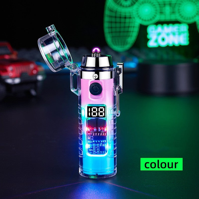 Dual Arc USB Charging Lighter with LED Colorful Light & Power Display Light Gadgets | Ectron Online