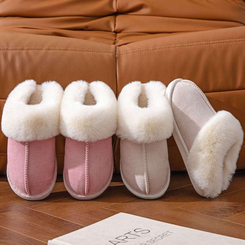 Fluffy Cotton Slippers – Warm Indoor Shoes for Autumn & Winter Fluffy Slippers Autumn Winter Home Indoo | Ectron Online