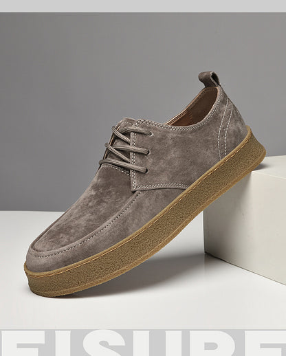 Casual Smart Flat Shoes Spring New Matte Leather Lace-up Men