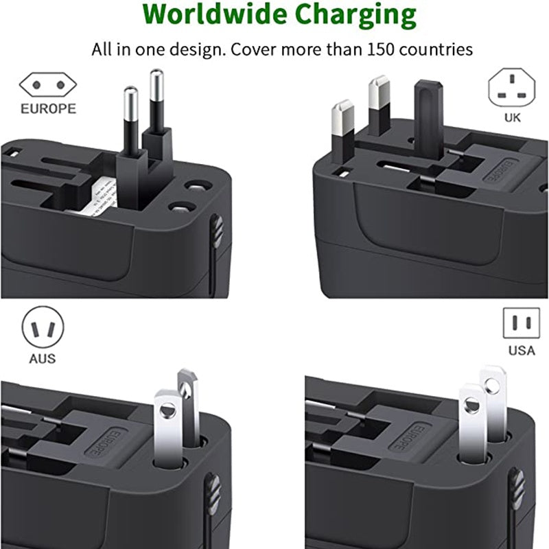 Universal All-in-One Travel Adapter with USB-C | Worldwide Charger