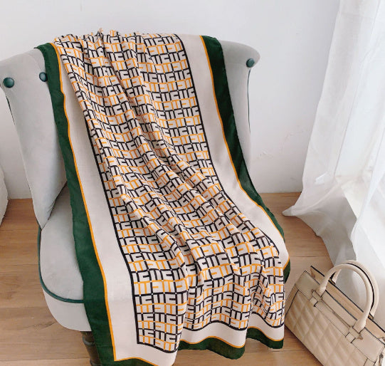 Printed Cotton And Linen Scarf Warm Outer Shawl Scarves | Ectron Online