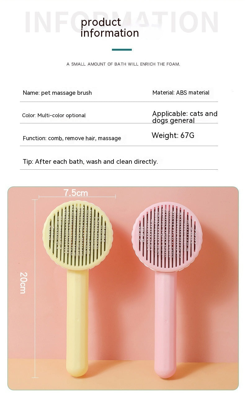 Plastic Stainless Steel Pet Comb Hair Removal Dog Brush Stainless Steel