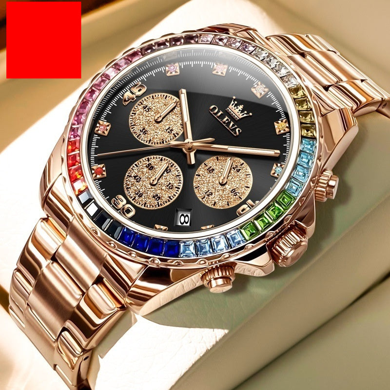 Multi-functional Three-eye Quartz Men's Watch Quartz Men's Watch | Ectron Online