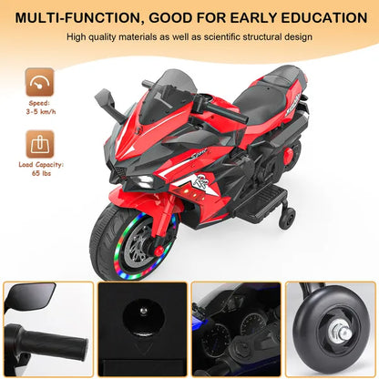 12V Kids Electric Ride-On Motorcycle Kids Powered Ride-ons Toy, Kids Motorcyc | Ectron Online
