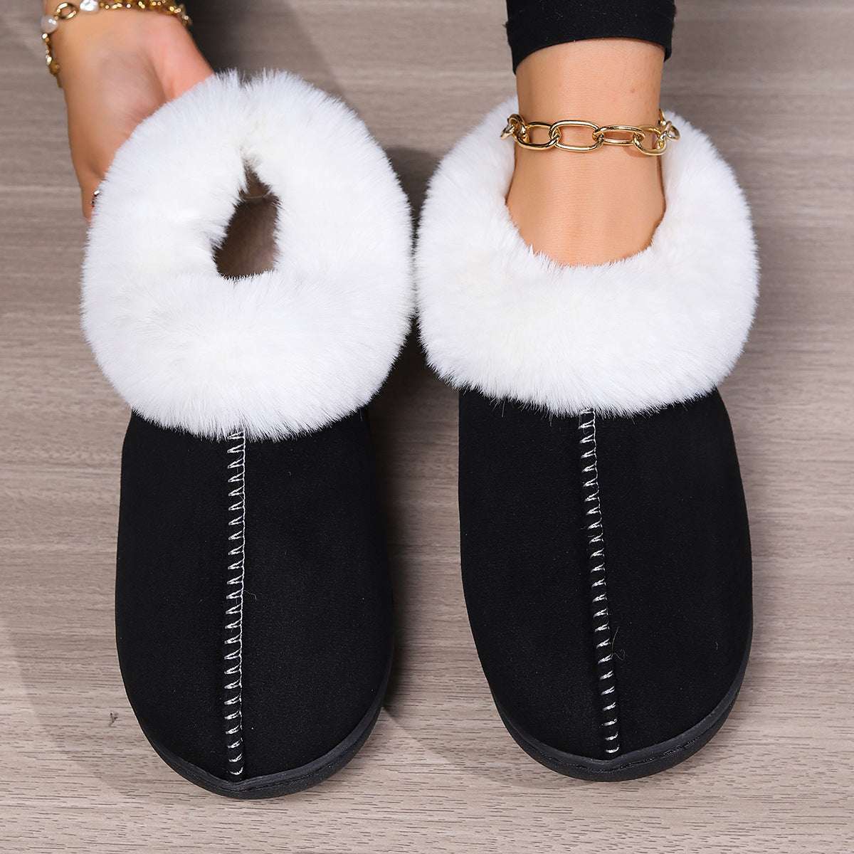 Home Cotton Slippers for Women – Non-slip Neutral Design Home Cotton Slippers Women's Non-slip Ne | Ectron Online