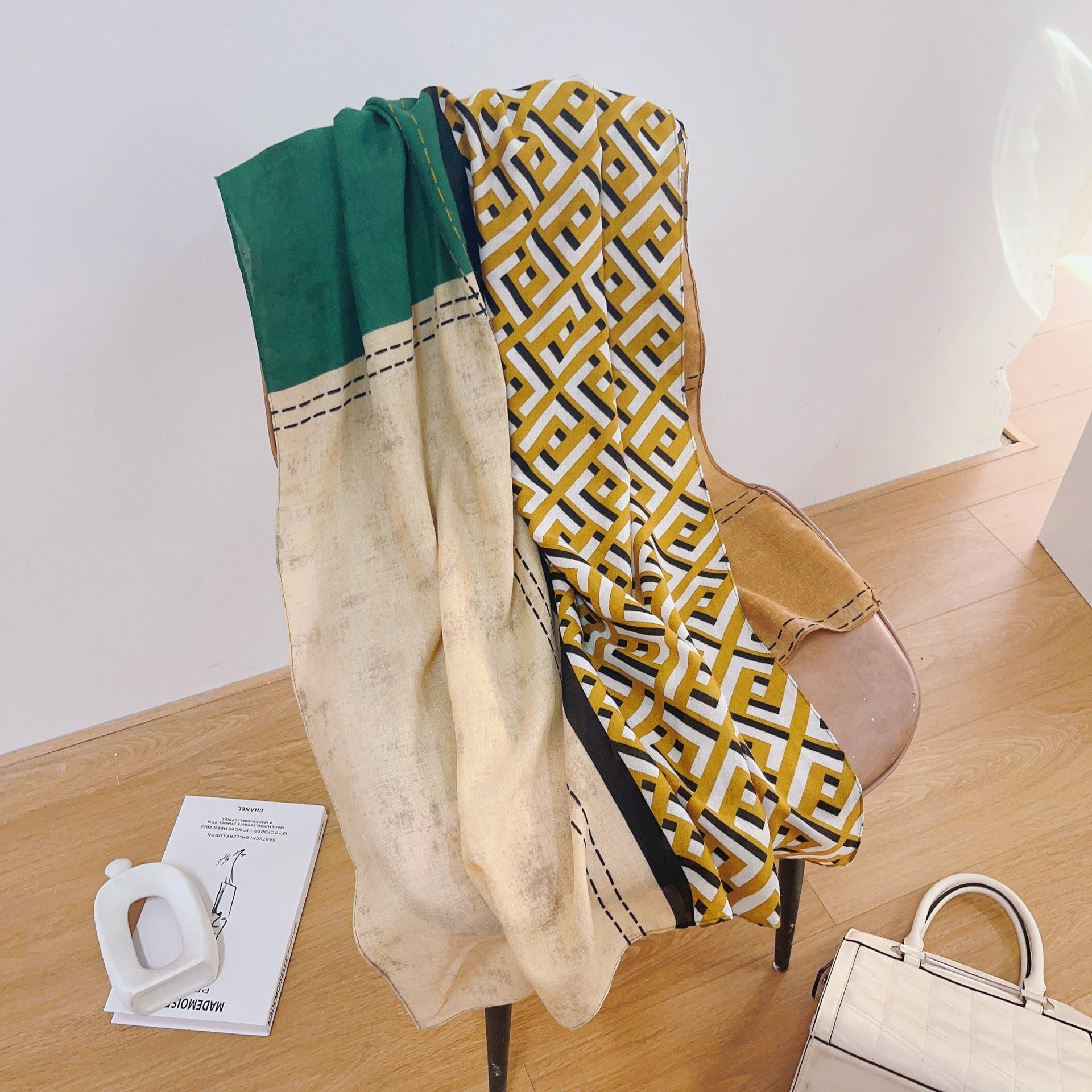 Printed Cotton And Linen Scarf Warm Outer Shawl Scarves | Ectron Online