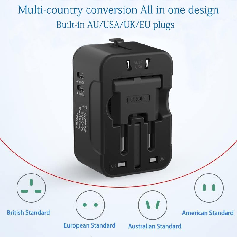 Universal All-in-One Travel Adapter | Worldwide Plug with 3 USB
