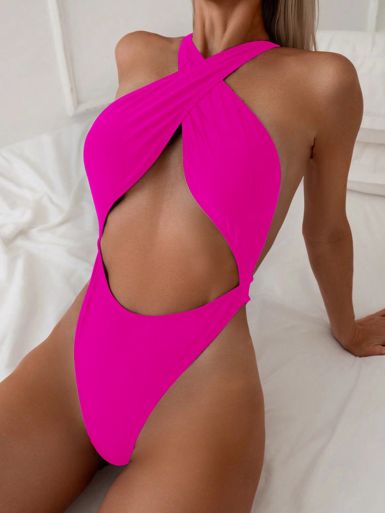 One-piece Bikini Neck Tight Women One-piece Bikini Hot Girl Neck Tight Wom | Ectron Online