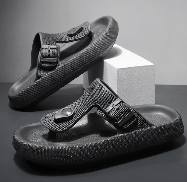 EVA Buckle Flip-flop Fashion Non-slip Slip-on Slippers Outdoor Dual-use Beach Shoes EVA Buckle Flip-flop Fashion Non-slip Sl | Ectron Online