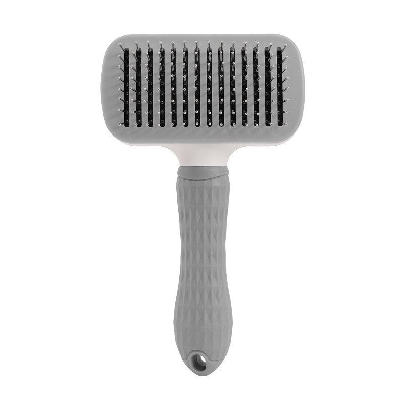 Self-Cleaning Pet Comb – Stainless Steel Brush for Cats & Dogs Cat Self-Cleaning Comb Stainless Steel D | Ectron Online