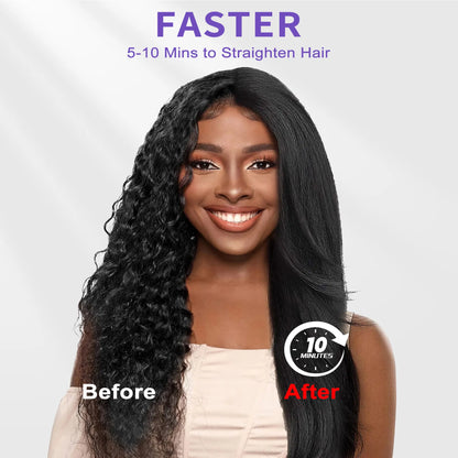 Advanced Ionic Steam Straightening Brush Hair Straightener Brush, Ionic Plus Stea | Ectron Online