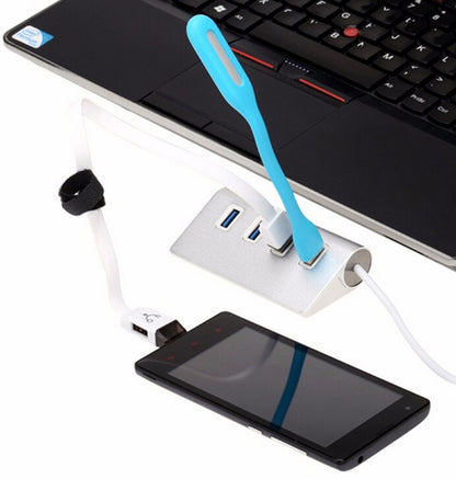 Household Portable Aluminum Alloy Four-port Hub