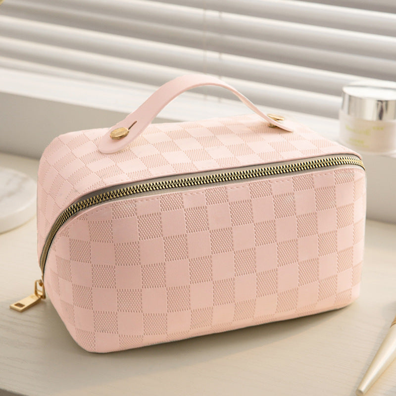 Plaid Pillow Cosmetic Bag for Women - Large Capacity & Portable Plaid Pillow Cosmetic Bag Women's Large | Ectron Online