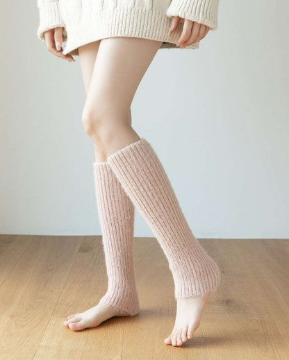 Thickened Feather Yarn Foot Sock Containing Cashmere Bunching Socks