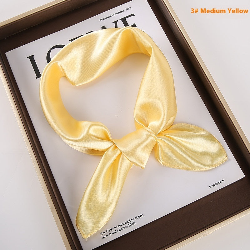 Solid Color Square Scarf - Artificial Silk Elegance Solid Color Square Scarf Artificial Silk | Ectron Online