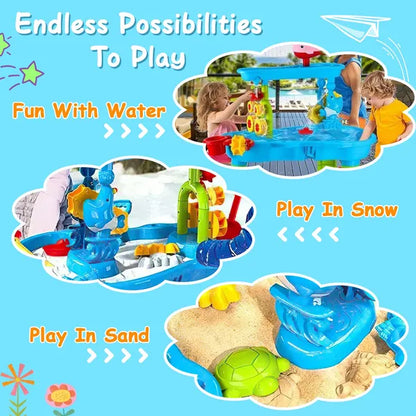 2-in-1 Kids Sand & Water Table Kid Sand Water Table Toddler Water Activ | Ectron Online