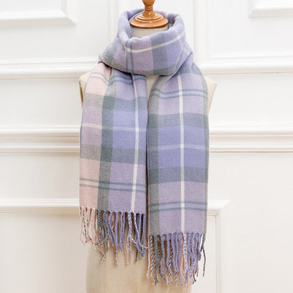 Women's Cashmere-like Thermal Plaid Scarf