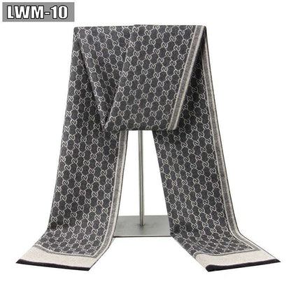 Men's Scarf European And American Cashmere Autumn And Winter Business Plaid