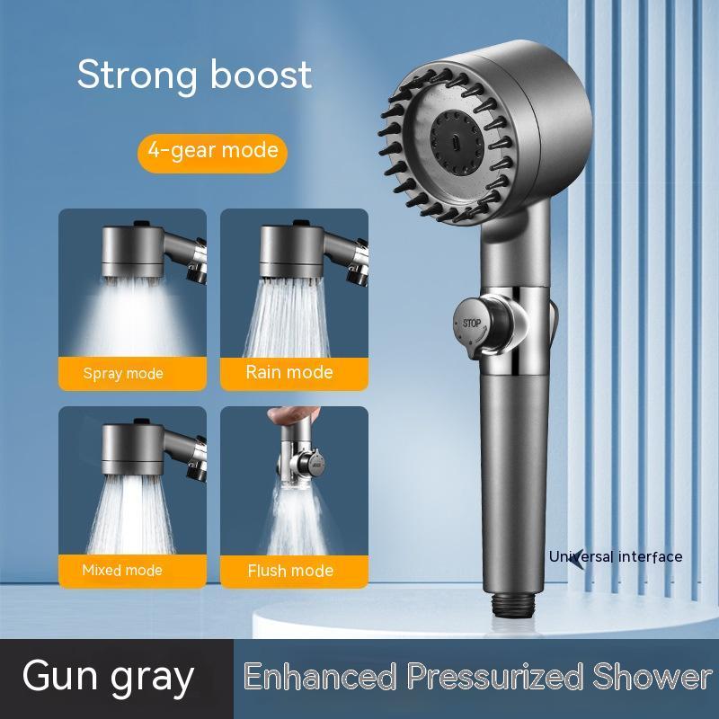 Third Gear Adjustable Supercharged Shower Head with Hose Strong Supercharged Shower Head | Ectron Online